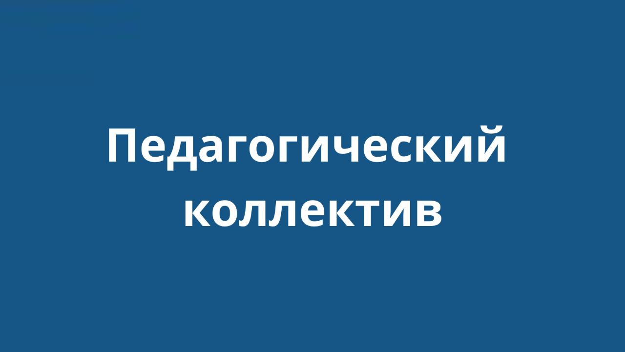 педагогический коллектив